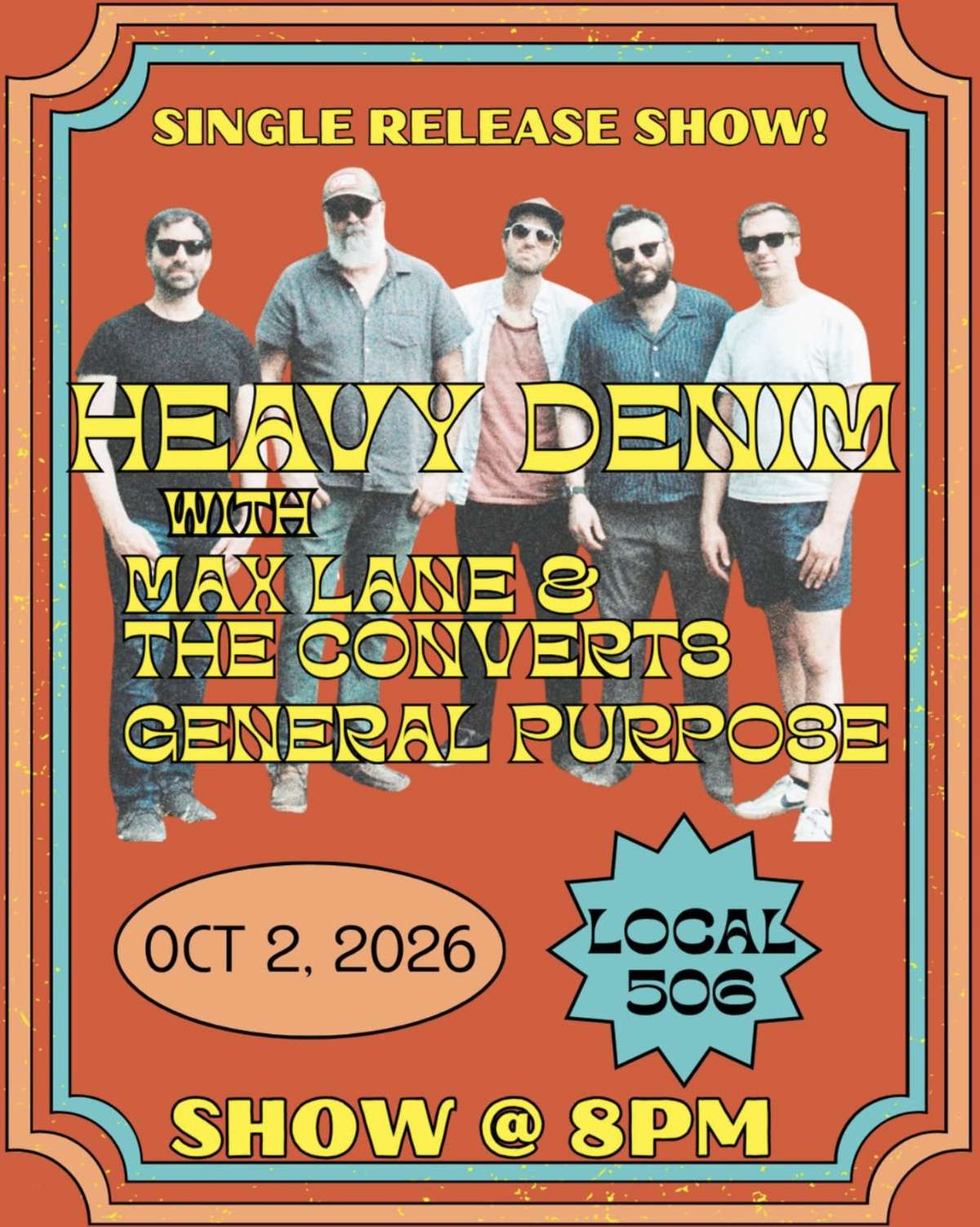 Heavy Denim Single Release Show with Max Lane and the Converts and Charles Latham and the Borrowed Band