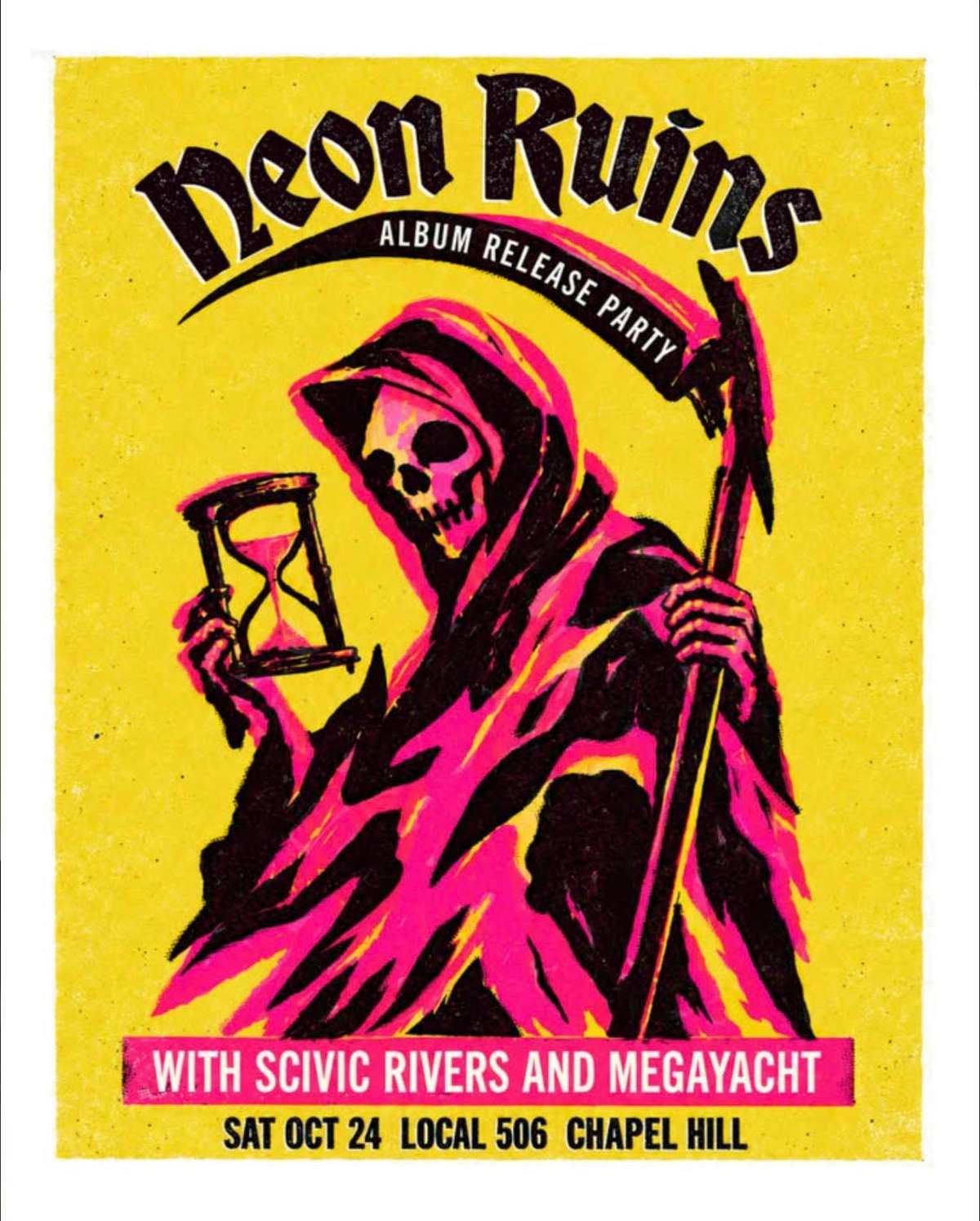 Neon Ruins Album Release Show with Scivic Rivers and Megayacht
